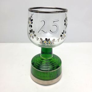 Vintage Austria Edelglas Wien 25th Wedding Anniversary Musical Wine Glass